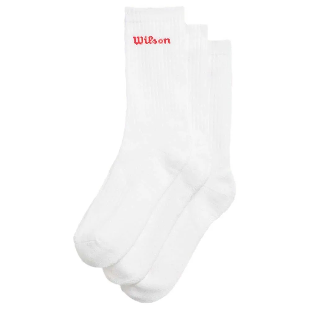 Носки 3 шт Wilson Crew Logo, белый 
Носки 3 шт Wilson Crew Logo, белый