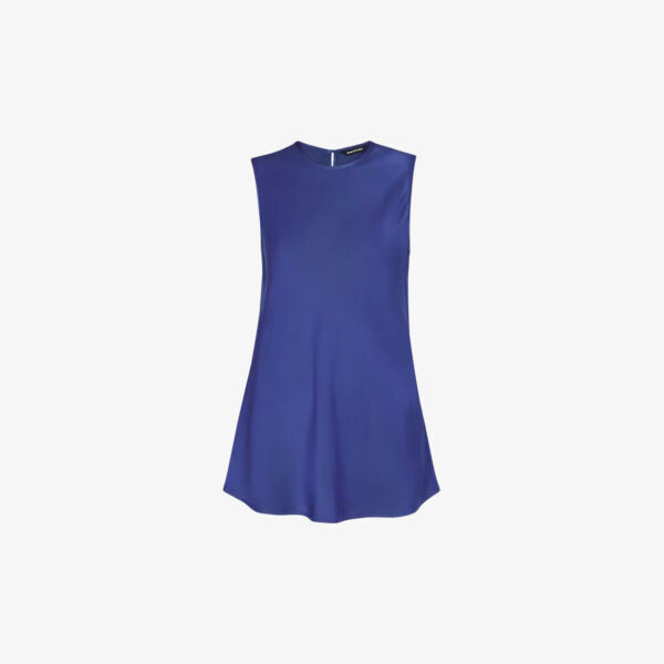 Длинный атласный топ Clara с круглым вырезом Whistles, синий
Длинный атласный топ Clara с круглым вырезом Whistles, синий