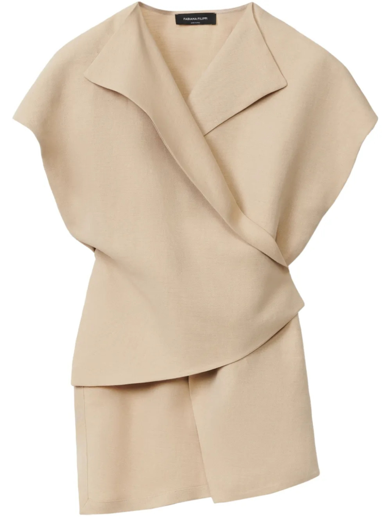 Блузка Fabiana Filippi с запахом, нейтральный 
Блузка Fabiana Filippi с запахом, нейтральный