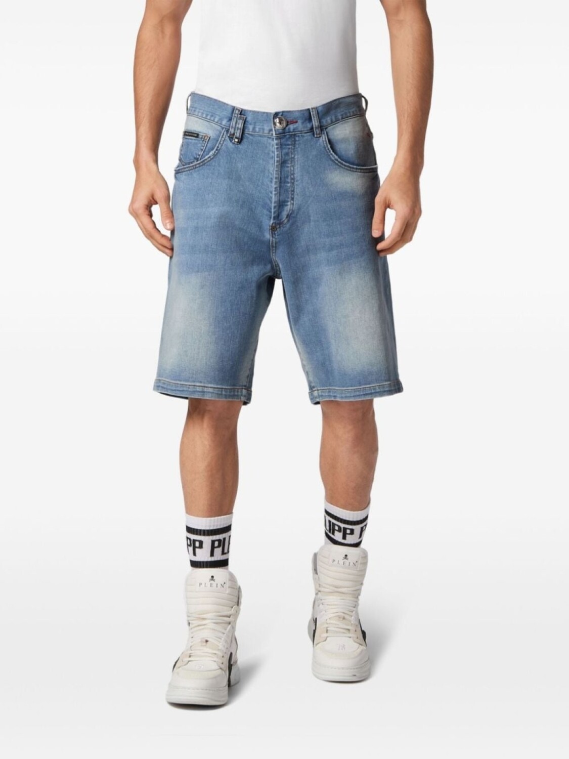 Philipp Plein джинсовые шорты с аппликацией, синий
Philipp Plein джинсовые шорты с аппликацией, синий