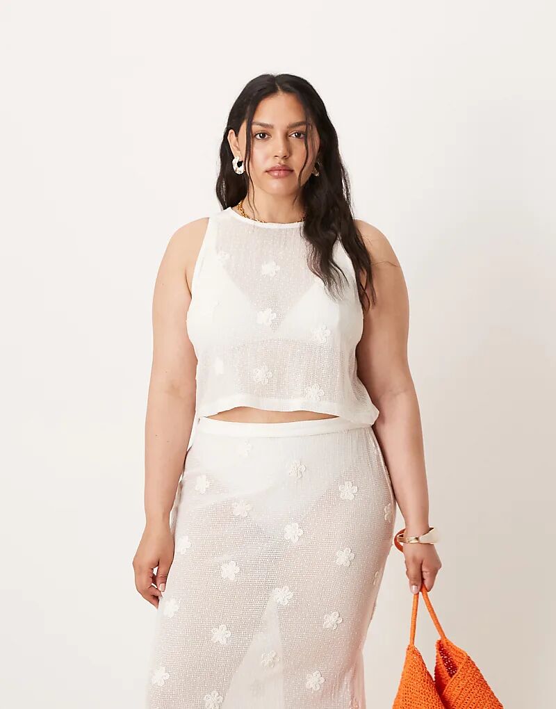 Укороченный сетчатый топ с цветочной вышивкой от ASOS DESIGN Curve белого цвета Asos Curve
Укороченный сетчатый топ с цветочной вышивкой от ASOS DESIGN Curve белого цвета Asos Curve