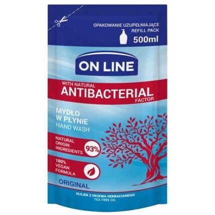 Антибактериальное жидкое мыло On Line, оригинальная сменная упаковка 500 мл, Forte Sweeden
Антибактериальное жидкое мыло On Line, оригинальная сменная упаковка 500 мл, Forte Sweeden