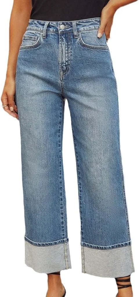 Прямые джинсы для женщин с высокой посадкой EWAIDI
Прямые джинсы для женщин с высокой посадкой EWAIDI