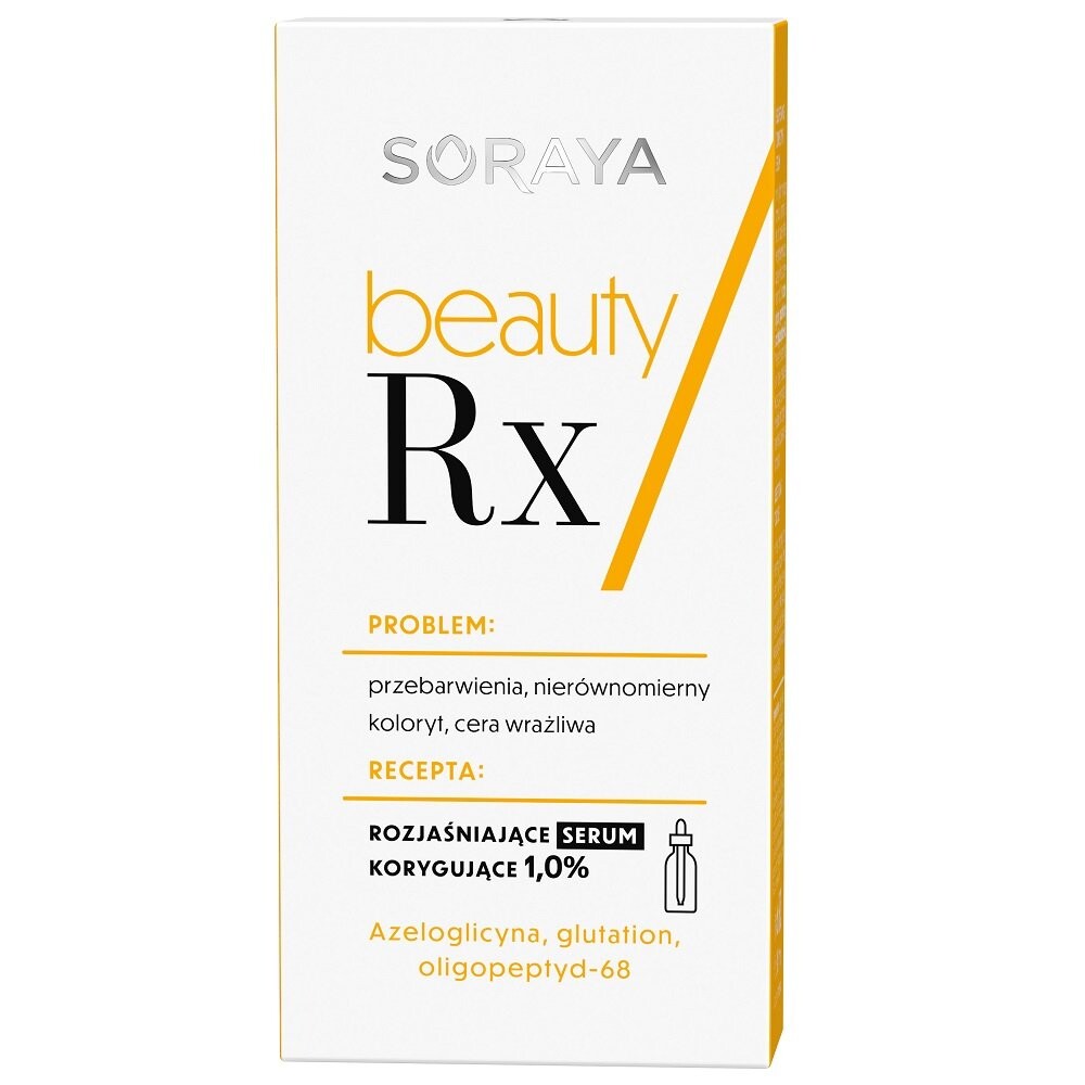 Soraya, Beauty Rx, осветляющая корректирующая сыворотка, 30 мл 
Soraya, Beauty Rx, осветляющая корректирующая сыворотка, 30 мл