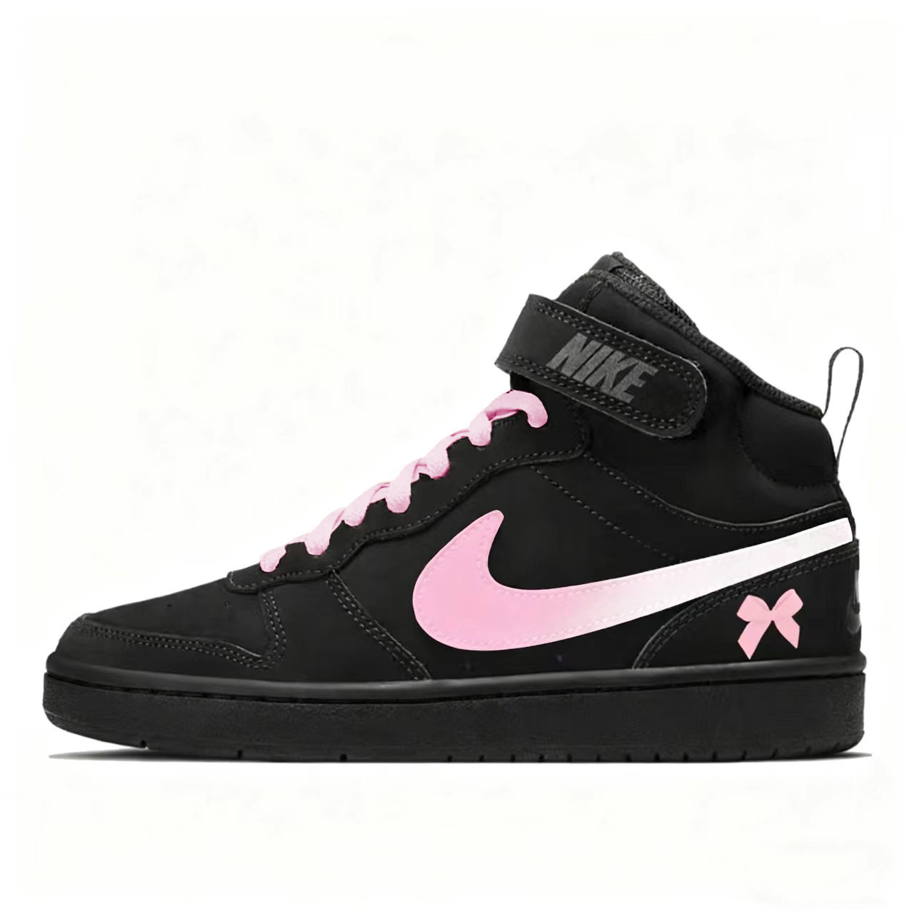 Кроссовки Court Borough в городском шикарном стиле с бантом, противоскользящие, с амортизацией, устойчивые к истиранию, высокие Nike, черный белый розовый
Кроссовки Court Borough в городском шикарном стиле с бантом, противоскользящие, с амортизацией, устойчивые к истиранию, высокие Nike, черный белый розовый