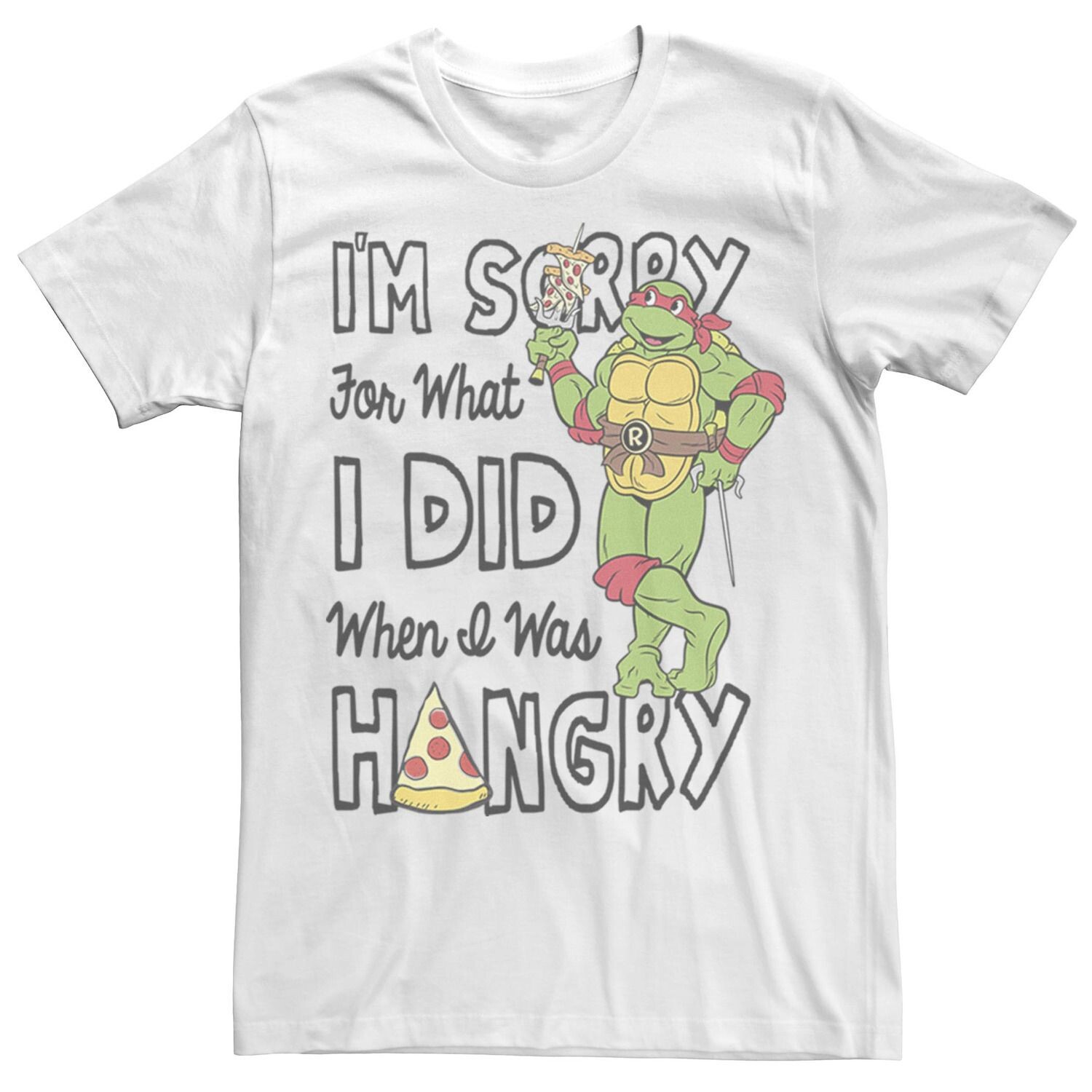 Мужская футболка с короткими рукавами «Черепашки ниндзя Рафаэль Извините, я был голоден» Licensed Character
Мужская футболка с короткими рукавами «Черепашки ниндзя Рафаэль Извините, я был голоден» Licensed Character