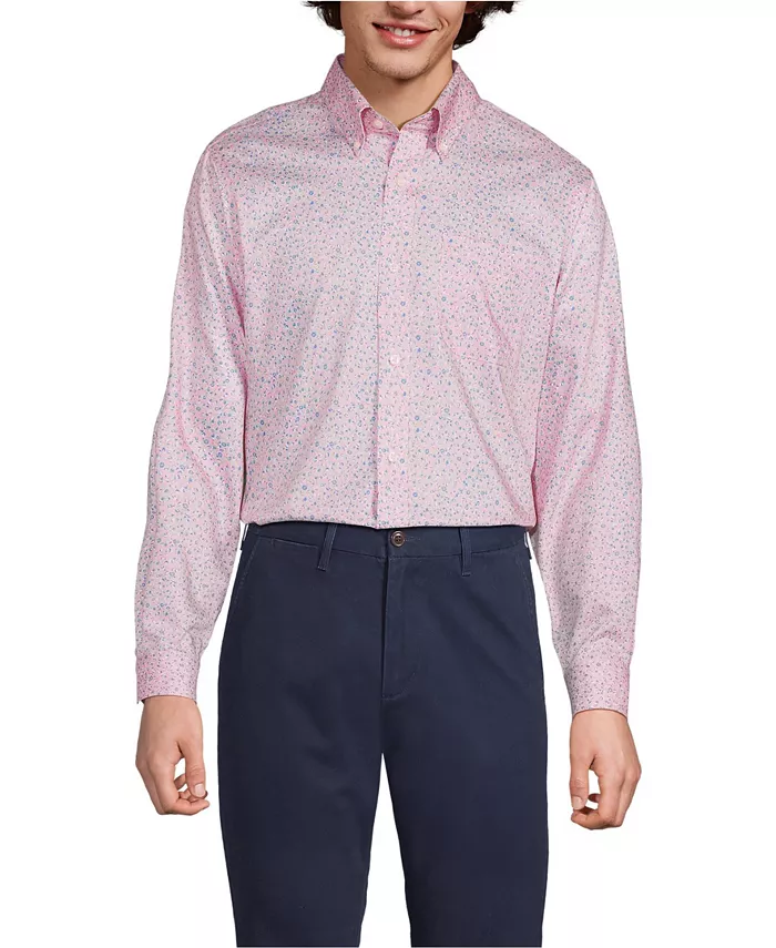 Мужская рубашка с принтом, без глажки, из пима-хлопка, с пуговицами и отложным воротником Lands' End, розовый
Мужская рубашка с принтом, без глажки, из пима-хлопка, с пуговицами и отложным воротником Lands' End, розовый