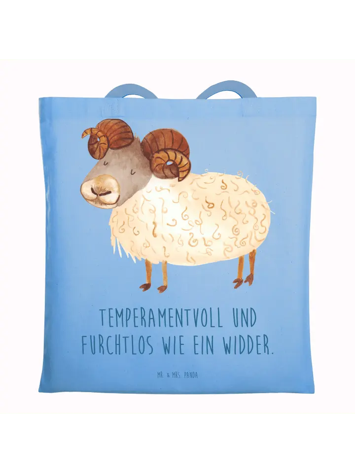 Сумка для переноски Mr & Mrs Panda Sternzeichen Widder, небесно-синий
Сумка для переноски Mr & Mrs Panda Sternzeichen Widder, небесно-синий