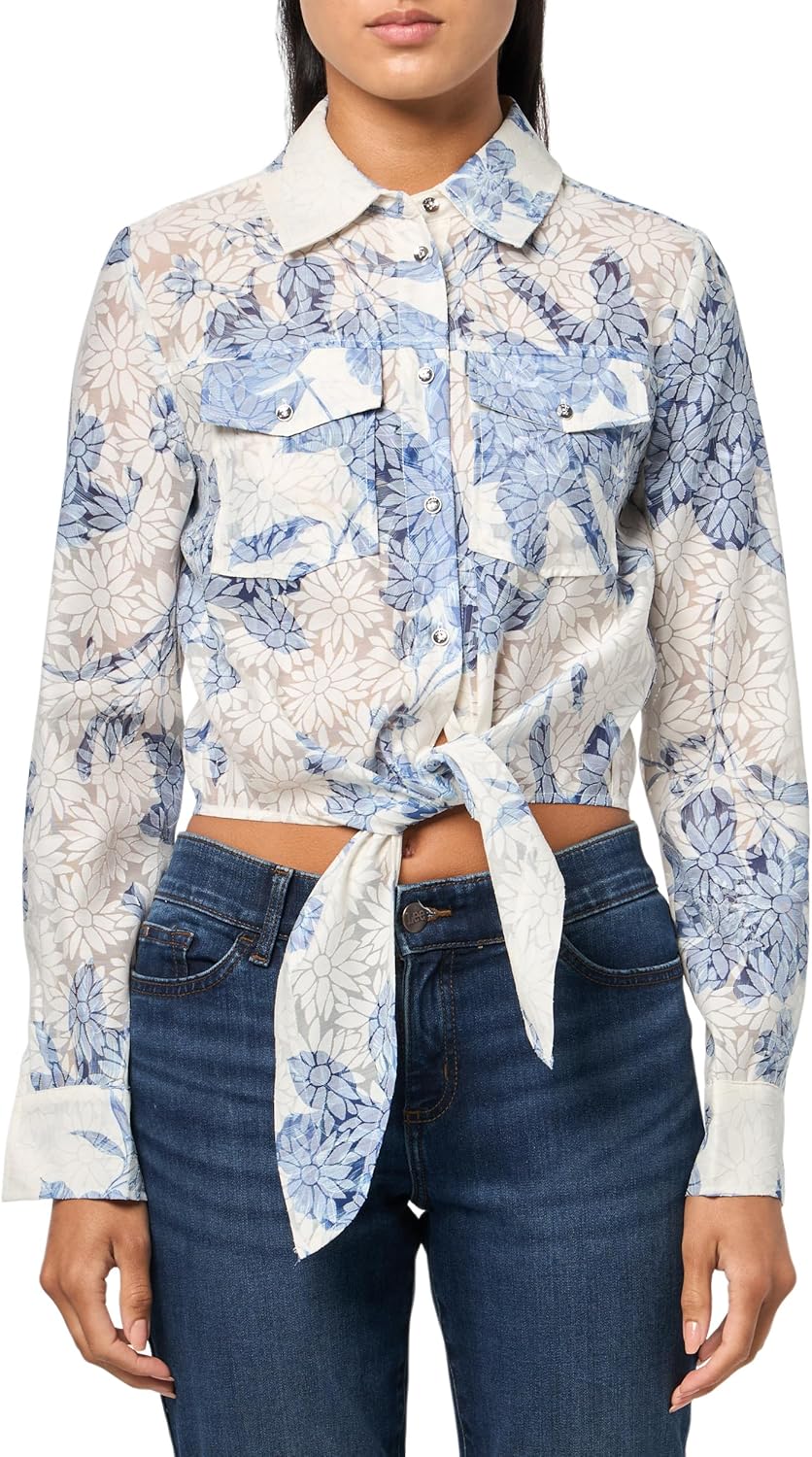Женская экологичная рубашка с длинным рукавом Adelaide Bow от GUESS, Dreaming Lilies Print
Женская экологичная рубашка с длинным рукавом Adelaide Bow от GUESS, Dreaming Lilies Print
