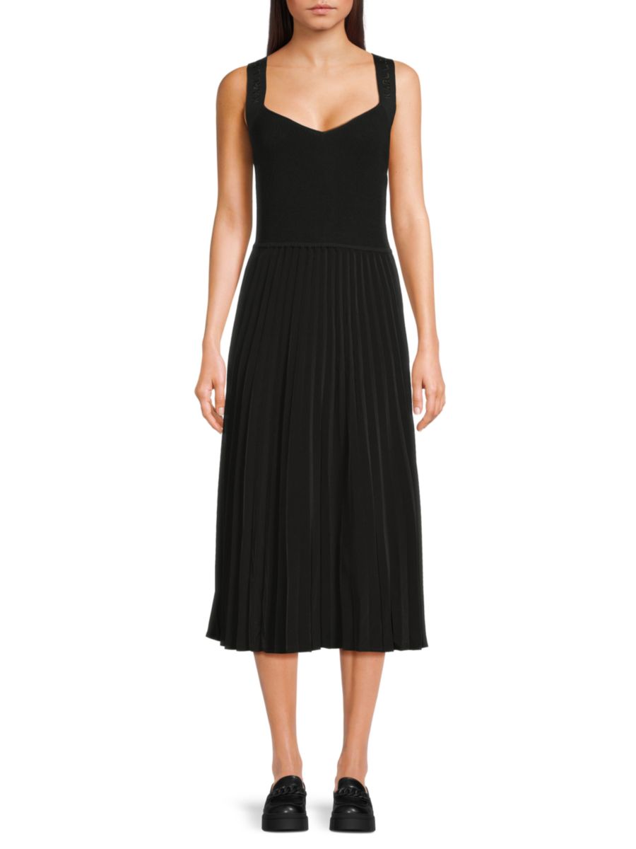 Платье-миди с плиссировкой и клешем Karl Lagerfeld Paris, черный
Платье-миди с плиссировкой и клешем Karl Lagerfeld Paris, черный