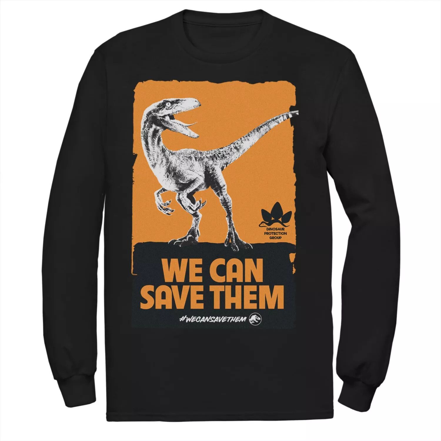 Мужская футболка с плакатом «Мир Юрского периода: мы можем спасти их» Licensed Character, черный
Мужская футболка с плакатом «Мир Юрского периода: мы можем спасти их» Licensed Character, черный