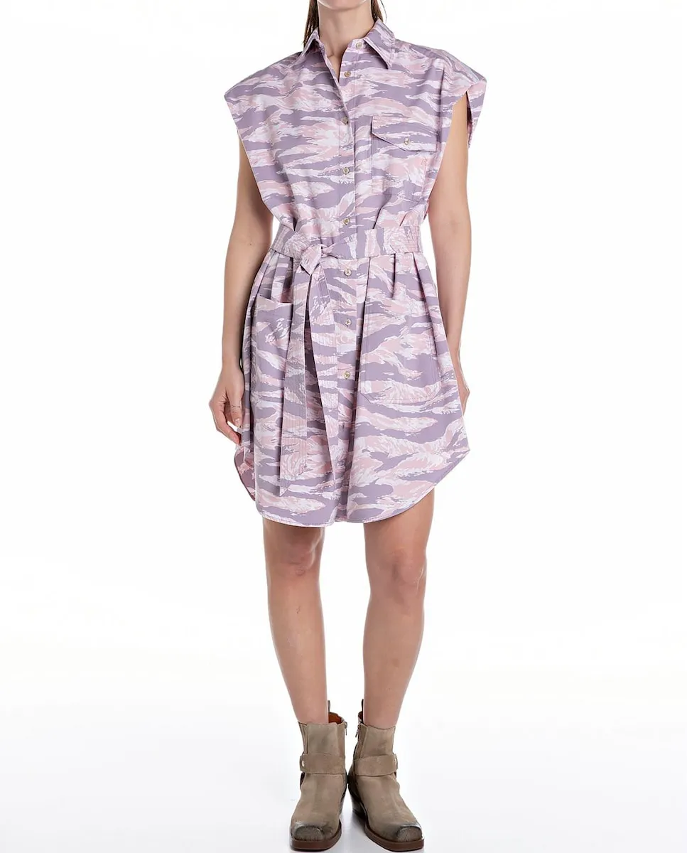 Короткое платье без рукавов с принтом Replay, сиреневый
Короткое платье без рукавов с принтом Replay, сиреневый