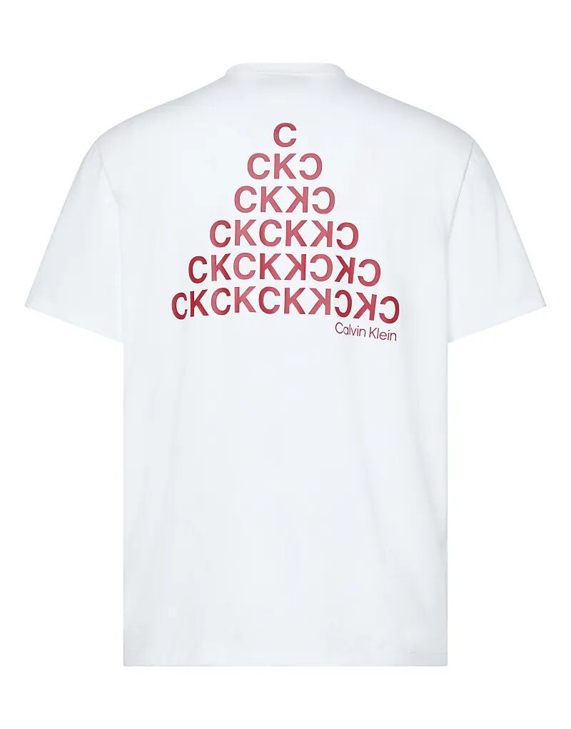 Футболка Calvin Klein Jeans с абстрактным графическим логотипом белого и красного цветов 
Футболка Calvin Klein Jeans с абстрактным графическим логотипом белого и красного цветов