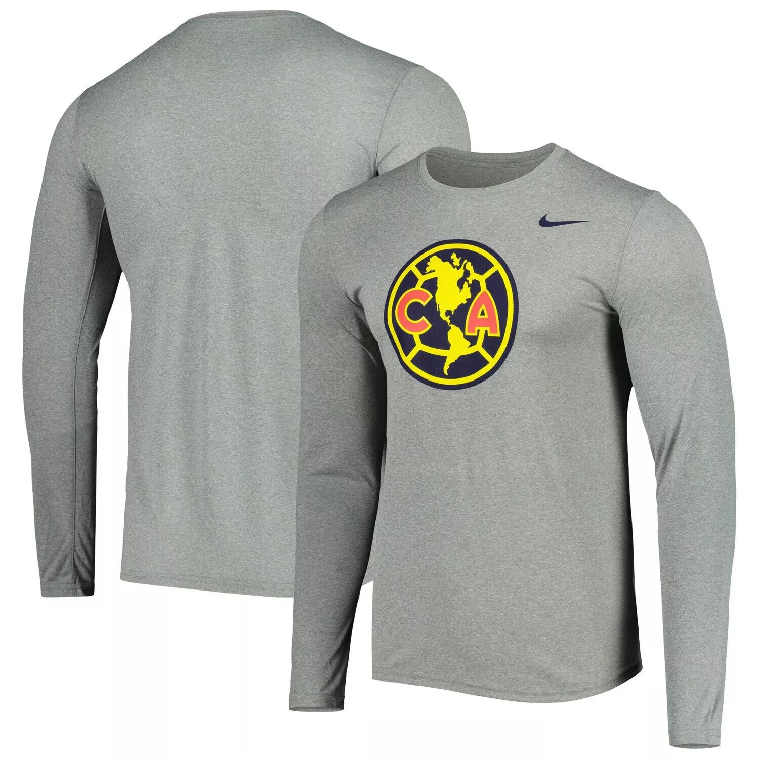Мужская футболка с длинным рукавом с логотипом Heather Grey Club America Primary Legend Performance Nike
Мужская футболка с длинным рукавом с логотипом Heather Grey Club America Primary Legend Performance Nike