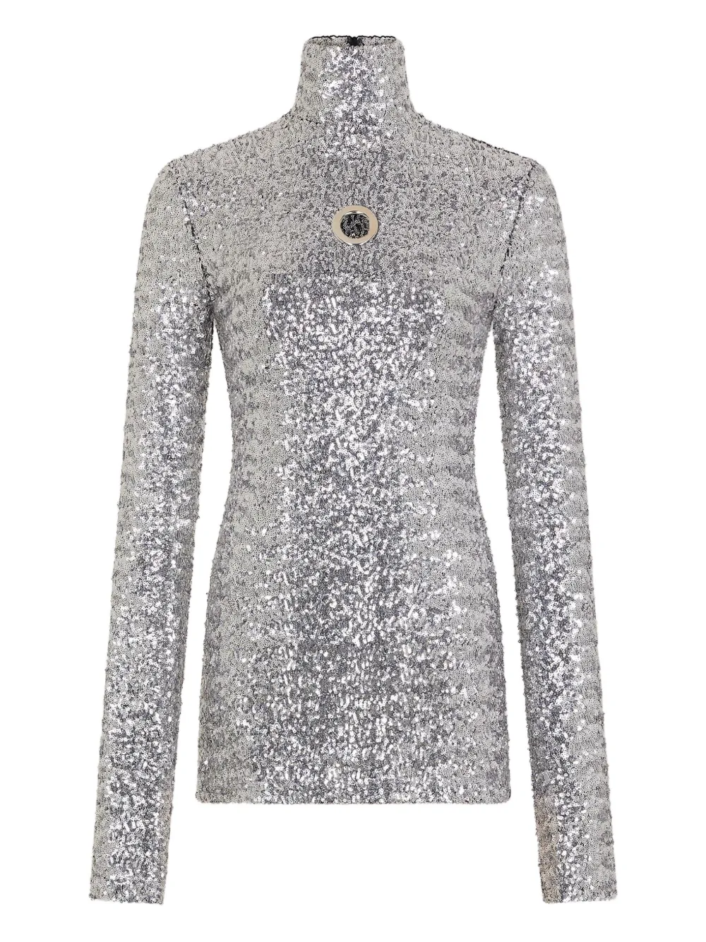 Лонгслив с вырезами Rabanne, серебряный
Лонгслив с вырезами Rabanne, серебряный