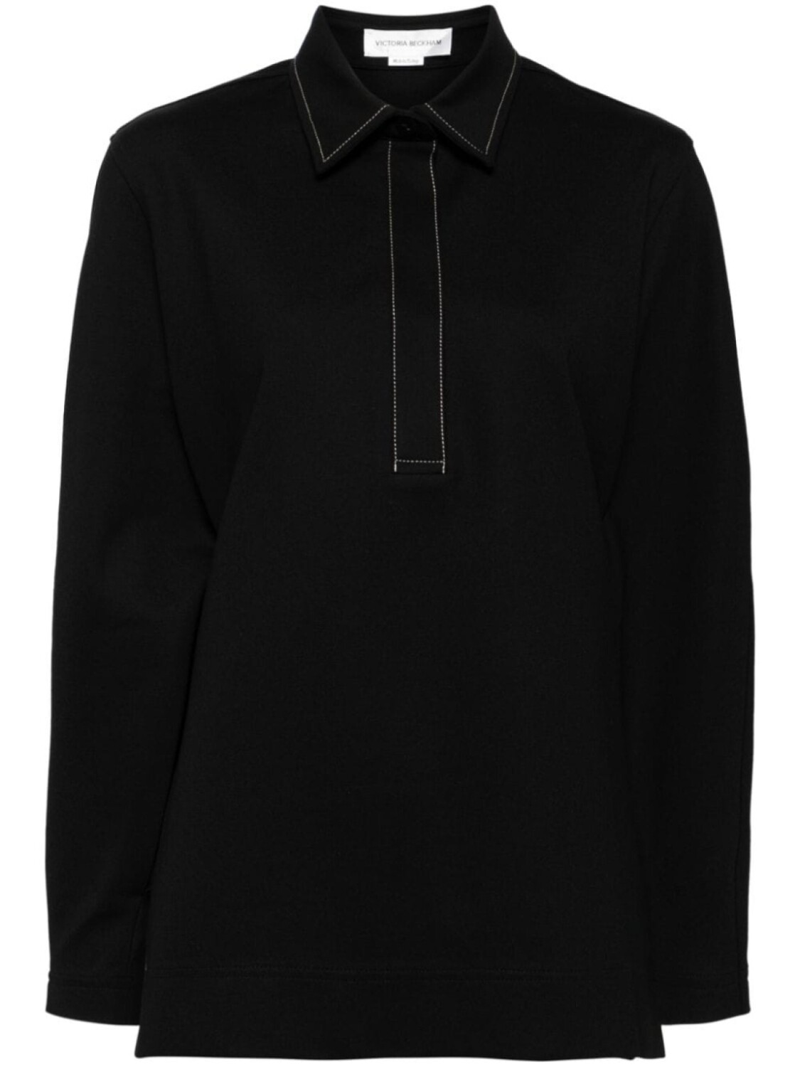 Поло Victoria Beckham с декоративной строчкой, черный
Поло Victoria Beckham с декоративной строчкой, черный