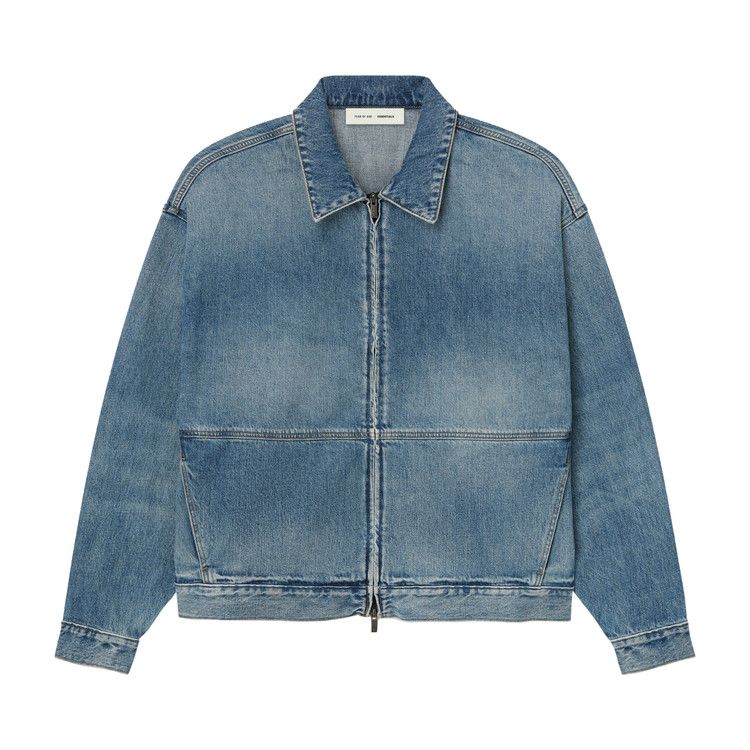 Куртка Fear of God Essentials Denim Trucker Jacket, Classic Blue 
Куртка Fear of God Essentials Denim Trucker Jacket, Classic Blue