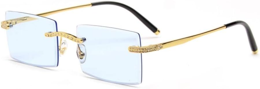 Солнцезащитные очки-пилот без оправы для мужчин и женщин, модные безрамочные солнцезащитные очки с градиентной огранкой и бриллиантовой инкрустацией generic, Gold Blue
Солнцезащитные очки-пилот без оправы для мужчин и женщин, модные безрамочные солнцезащитные очки с градиентной огранкой и бриллиантовой инкрустацией generic, Gold Blue