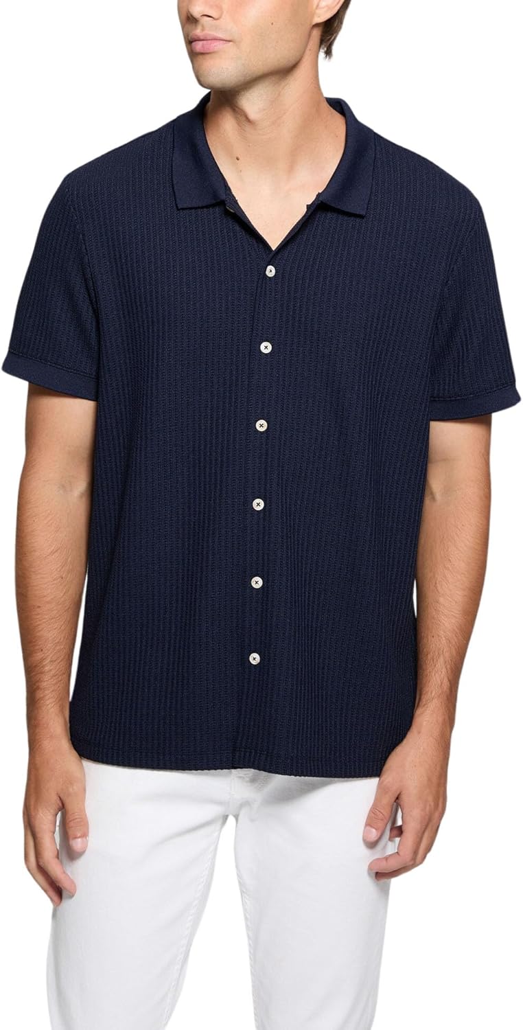 GUESS Мужская короткая рукав Pointelle вязаная футболка, Smart Blue, Синий, GUESS Мужская короткая рукав Pointelle вязаная футболка, Smart Blue
GUESS Мужская короткая рукав Pointelle вязаная футболка, Smart Blue, Синий, GUESS Мужская короткая рукав Pointelle вязаная футболка, Smart Blue