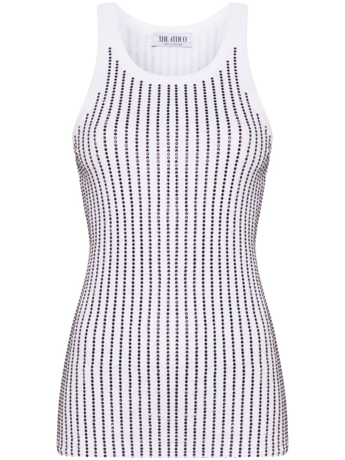 The Attico топ с кристаллами, белый
The Attico топ с кристаллами, белый