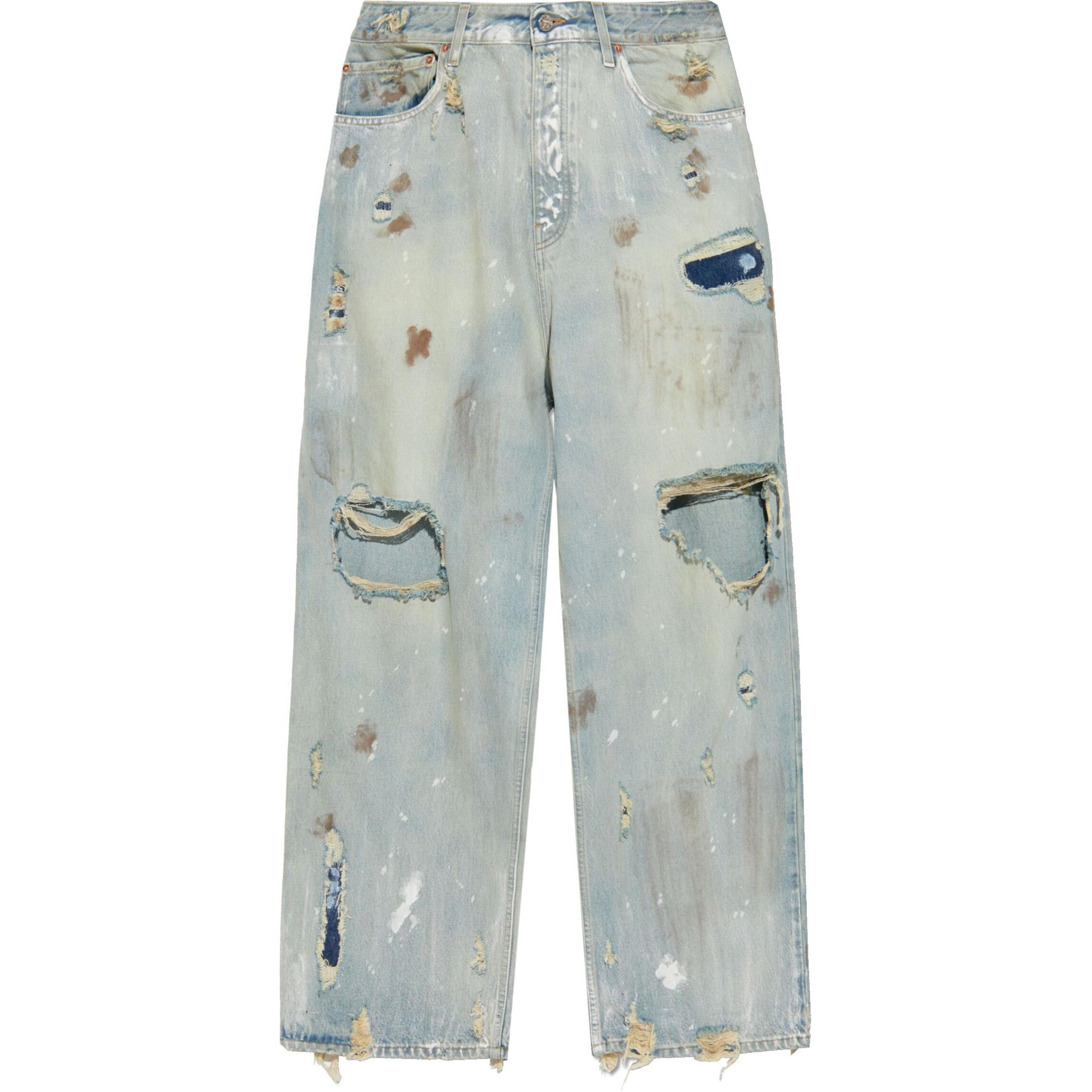 Потёртые джинсы прямого кроя Vetements, голубой
Потёртые джинсы прямого кроя Vetements, голубой