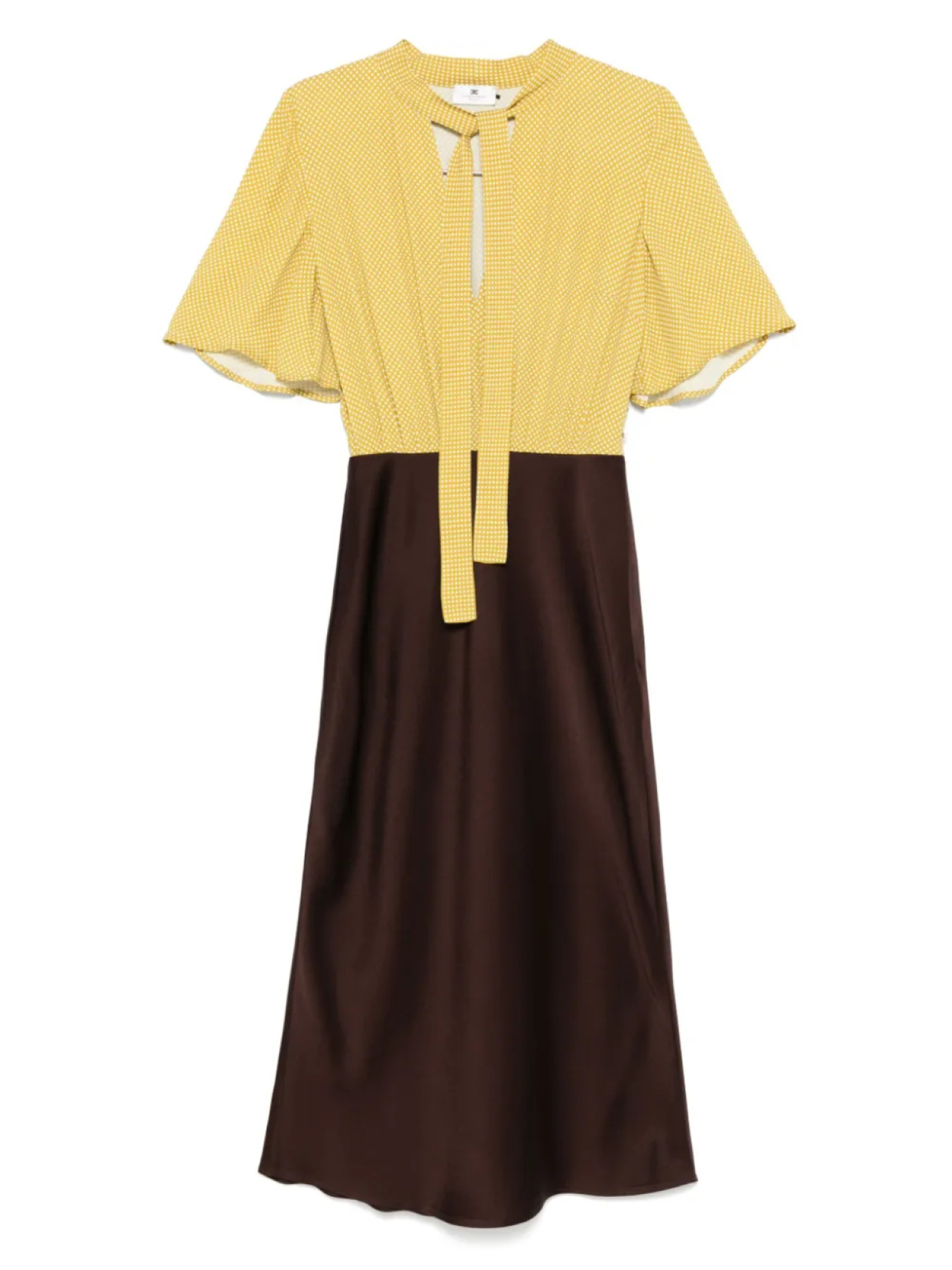 Платье миди из жоржета в горошек Elisabetta Franchi, желтый
Платье миди из жоржета в горошек Elisabetta Franchi, желтый