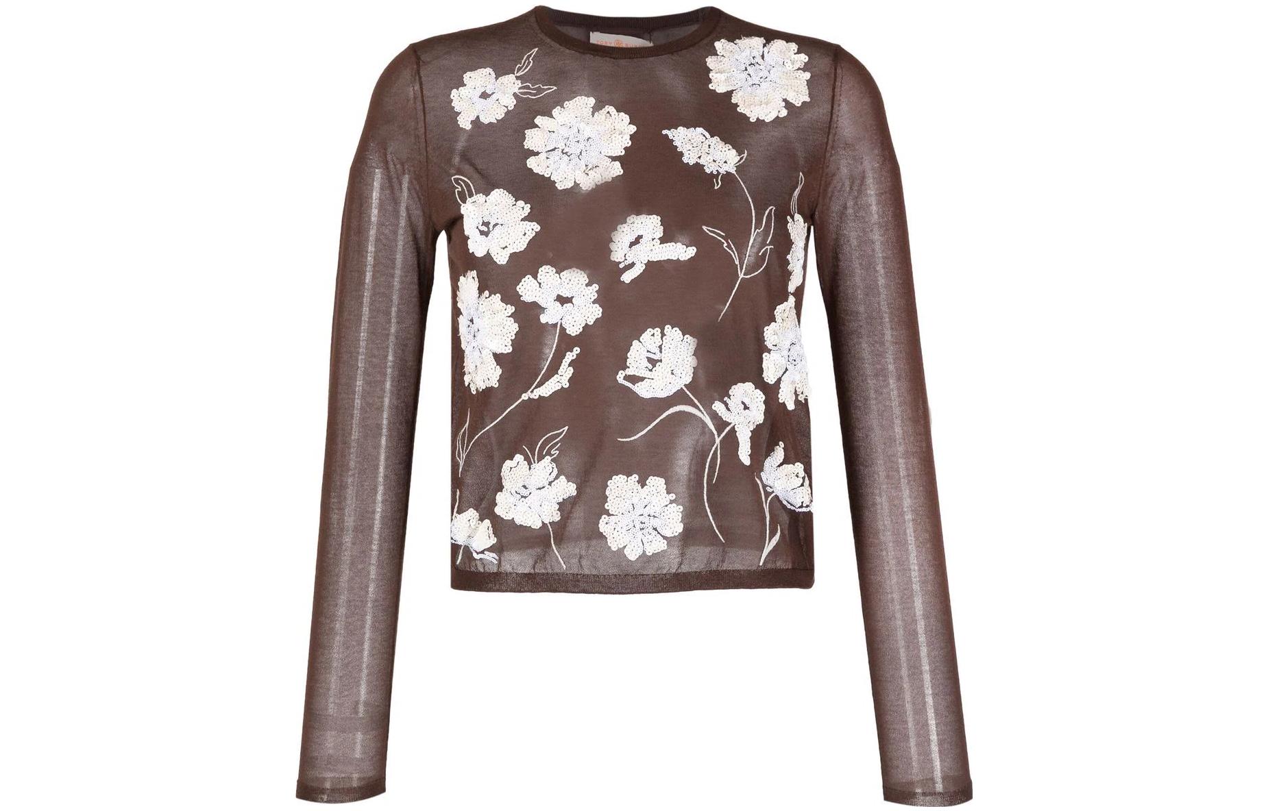 Футболка с цветочной вышивкой TORY BURCH, коричневый
Футболка с цветочной вышивкой TORY BURCH, коричневый