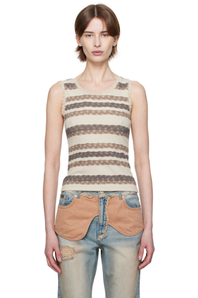 Бежевый топ с косичками и полосками Andersson Bell
Бежевый топ с косичками и полосками Andersson Bell