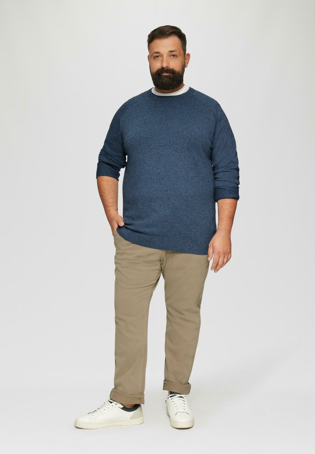 Джемпер MIT RIPPBÜNDCHEN s.Oliver, синий 
Джемпер MIT RIPPBÜNDCHEN s.Oliver, синий