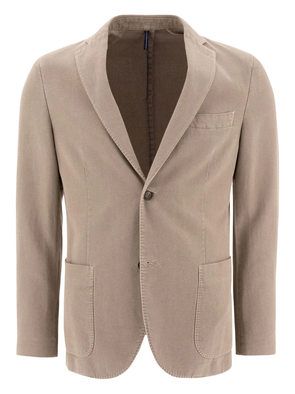 Однобортный блейзер с накладными карманами Incotex, нейтральный
Однобортный блейзер с накладными карманами Incotex, нейтральный