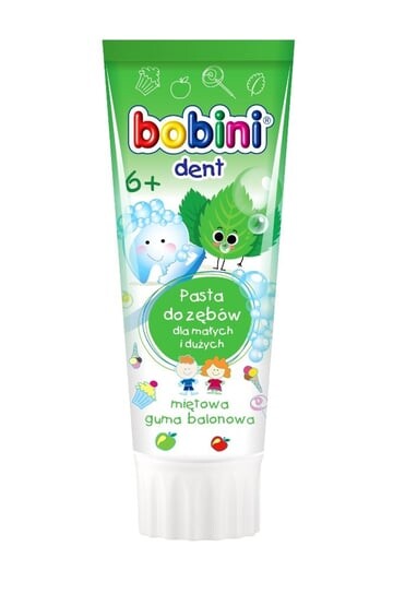 Зубная паста для детей старше 6 лет, 75 мл Bobini, Sweet Mint
Зубная паста для детей старше 6 лет, 75 мл Bobini, Sweet Mint
