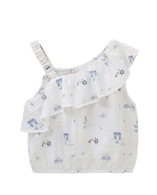 Асимметричная девичья блузка с принтом Dadati, белый
Асимметричная девичья блузка с принтом Dadati, белый