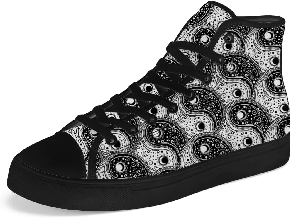 Женские и мужские кеды на высокой подошве с канвасом Yin и Yang, черные кеды на высокой подошве, повседневные обувь на шнуровке Chebing
Женские и мужские кеды на высокой подошве с канвасом Yin и Yang, черные кеды на высокой подошве, повседневные обувь на шнуровке Chebing