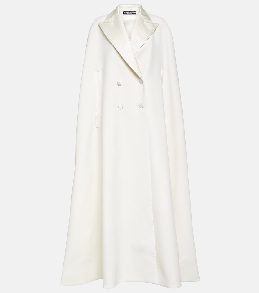 Двубортная накидка из смесовой шерсти Dolce&Gabbana, белый
Двубортная накидка из смесовой шерсти Dolce&Gabbana, белый