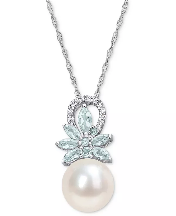 Ожерелье с подвеской длиной 17 дюймов из 14-каратного розового золота (также из белого пресноводного жемчуга и аквамарина) с розовым культивированным пресноводным жемчугом (9-1/2 мм), розовым сапфиром (7/8 карата) и бриллиантом (1/20 карата) Mac..., Белый
Ожерелье с подвеской длиной 17 дюймов из 14-каратного розового золота (также из белого пресноводного жемчуга и аквамарина) с розовым культивированным пресноводным жемчугом (9-1/2 мм), розовым сапфиром (7/8 карата) и бриллиантом (1/20 карата) Mac..., Белый