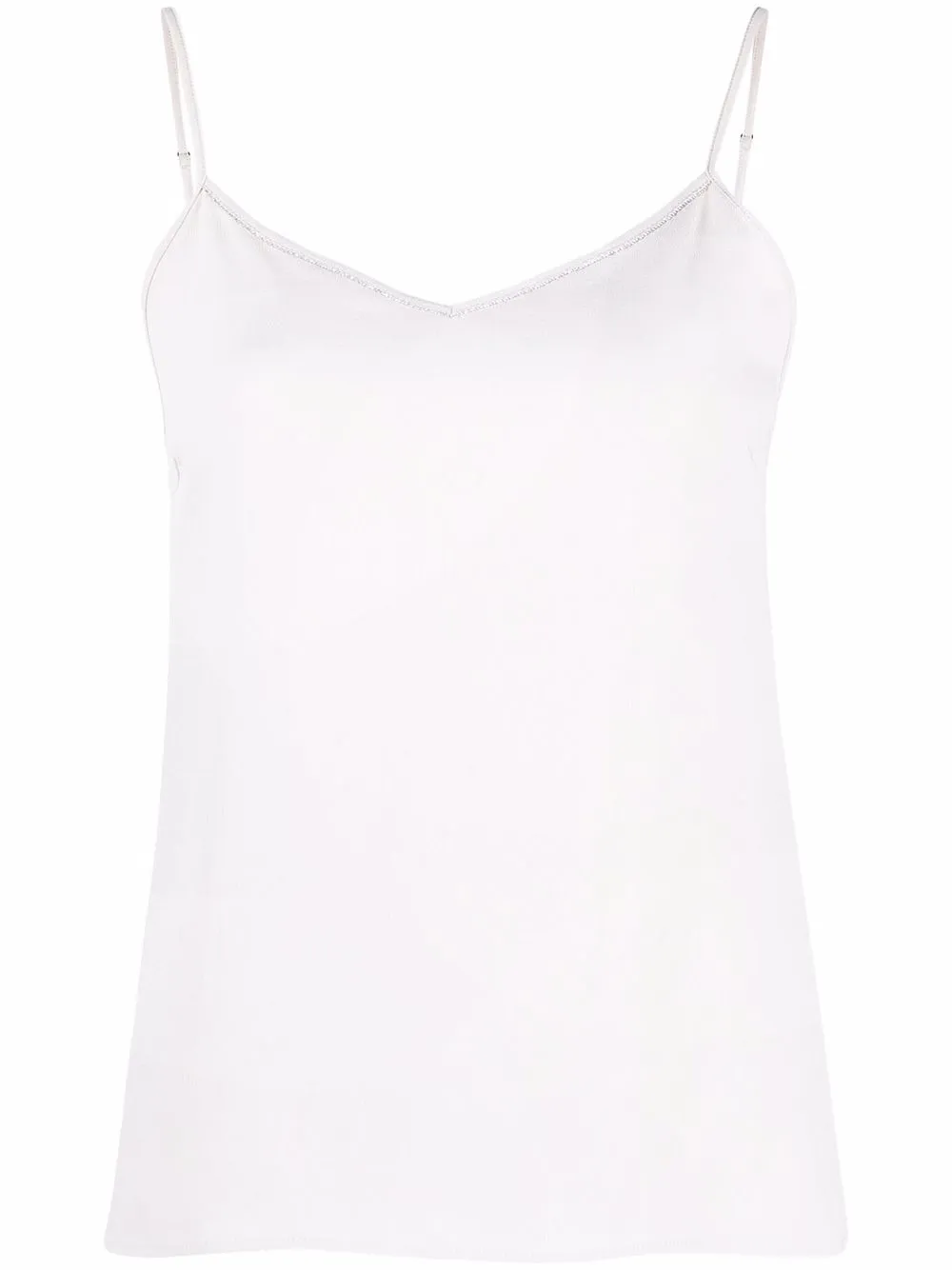 Декорированный топ с V-образным вырезом Fabiana Filippi, серый 
Декорированный топ с V-образным вырезом Fabiana Filippi, серый