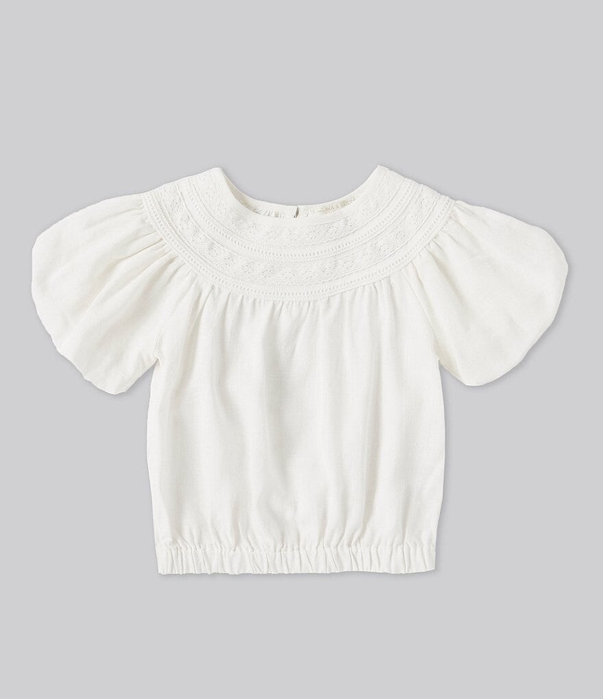 Топ Chelsea & Violet Little Girls 2T-6X с короткими рукавами и кружевным воротником, белый
Топ Chelsea & Violet Little Girls 2T-6X с короткими рукавами и кружевным воротником, белый