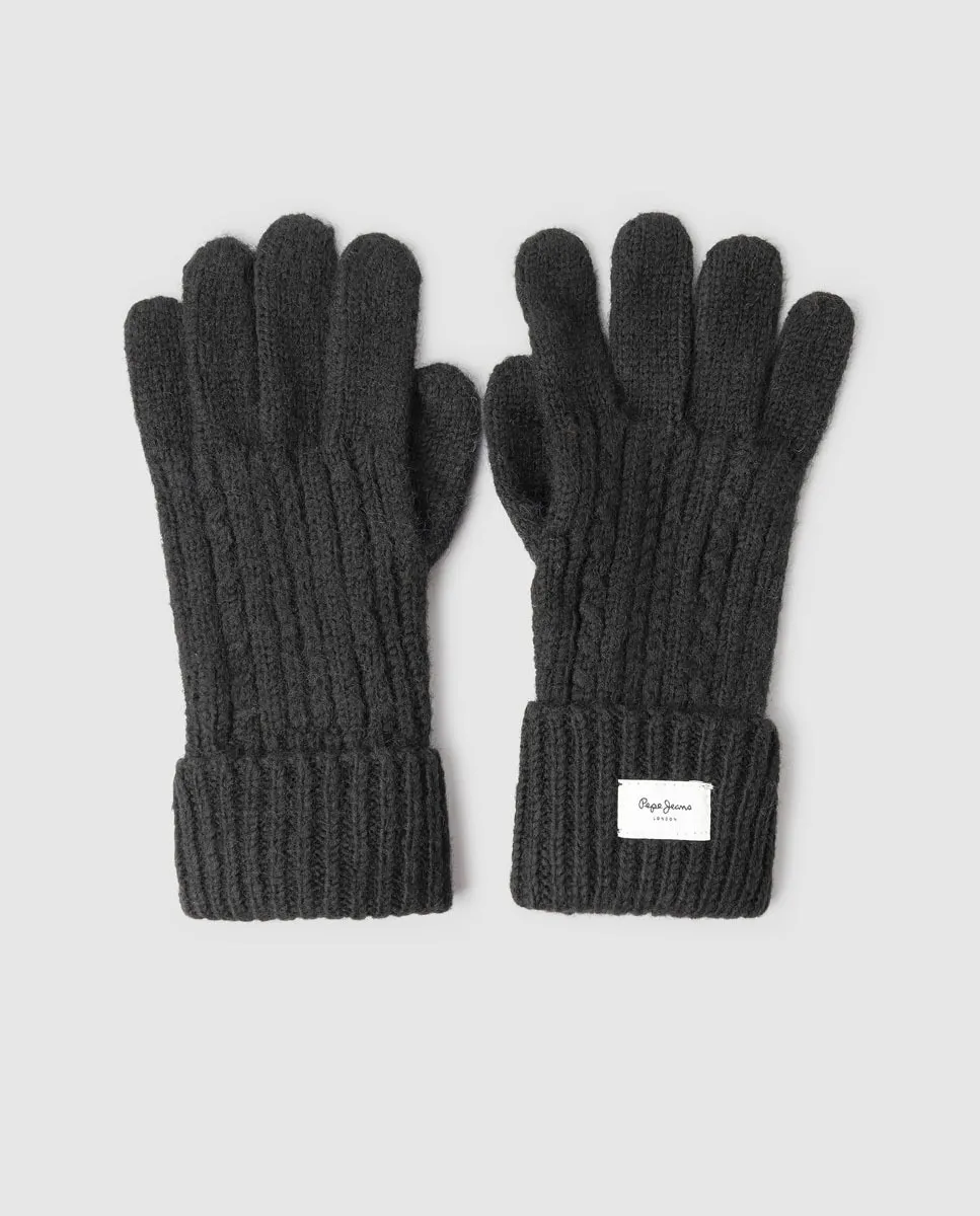 Женские вязаные перчатки в елочку Pepe Jeans, черный
Женские вязаные перчатки в елочку Pepe Jeans, черный