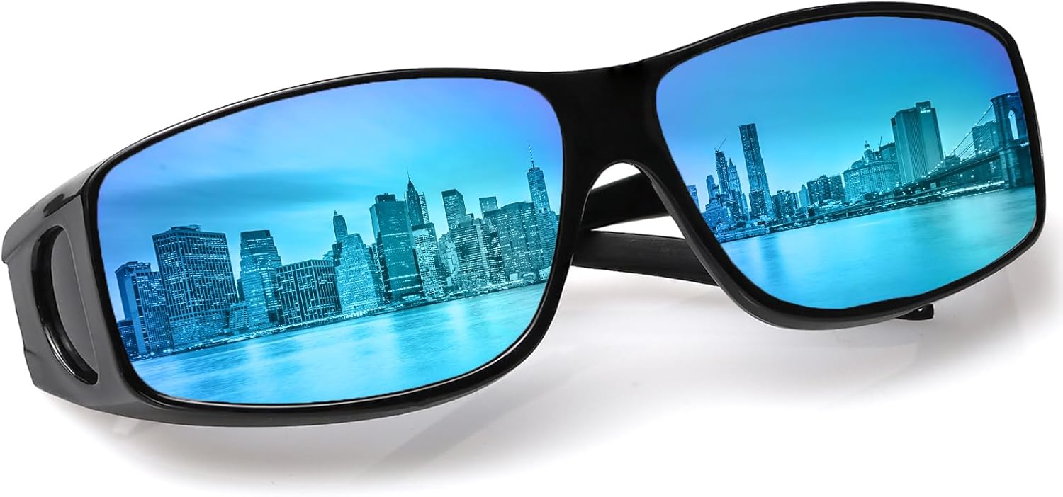 Солнцезащитные очки с поляризованными линзами, надеваемые поверх обычных очков, обеспечивают 100% защиту от УФ-излучения. Подходят для мужчин и женщин Yogo Vision, Black Frame and Blue Mirorr Lens
Солнцезащитные очки с поляризованными линзами, надеваемые поверх обычных очков, обеспечивают 100% защиту от УФ-излучения. Подходят для мужчин и женщин Yogo Vision, Black Frame and Blue Mirorr Lens