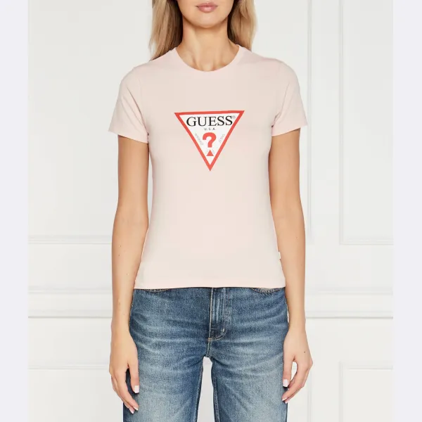 Легендарная футболка узкого кроя Guess, розовый 
Легендарная футболка узкого кроя Guess, розовый