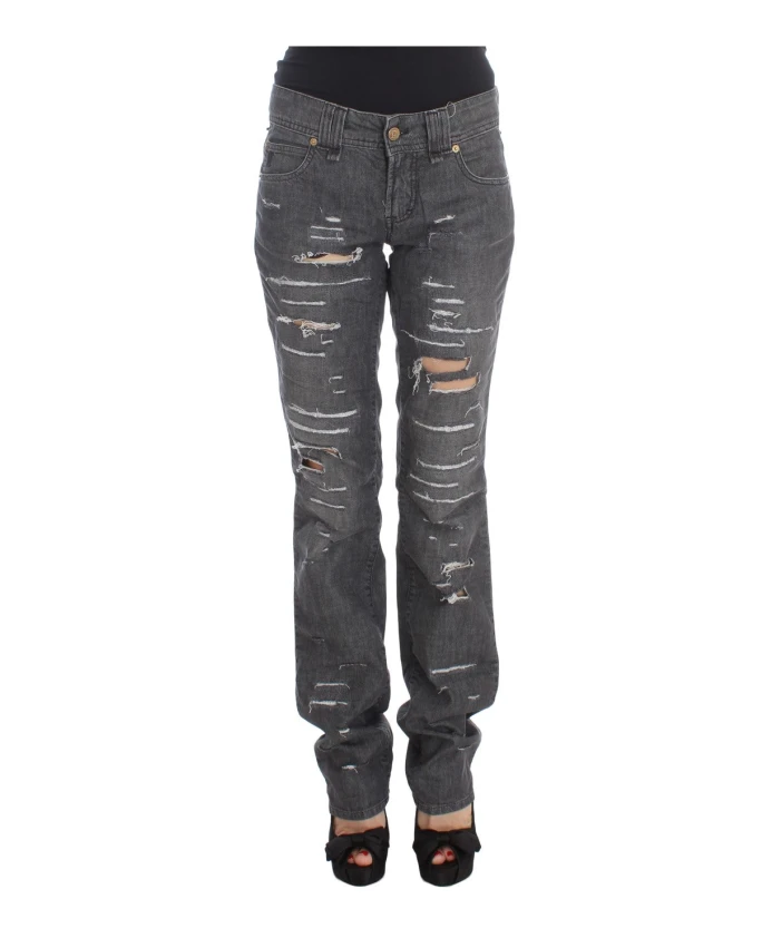 Рваные джинсы с потертостями John Galliano, серый
Рваные джинсы с потертостями John Galliano, серый