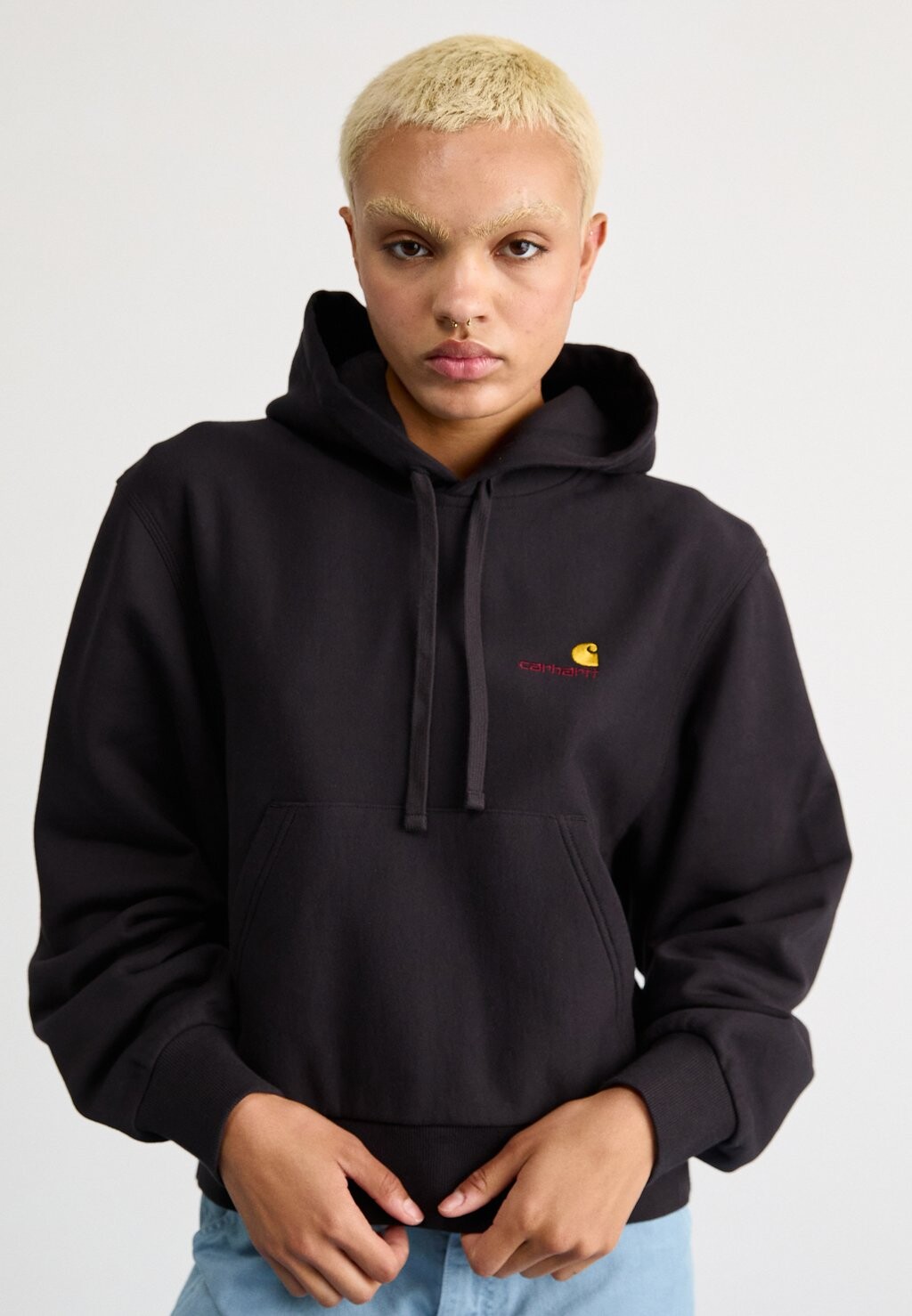 Толстовка HOODED AMERICAN SCRIPT Carhartt WIP, черный 
Толстовка HOODED AMERICAN SCRIPT Carhartt WIP, черный