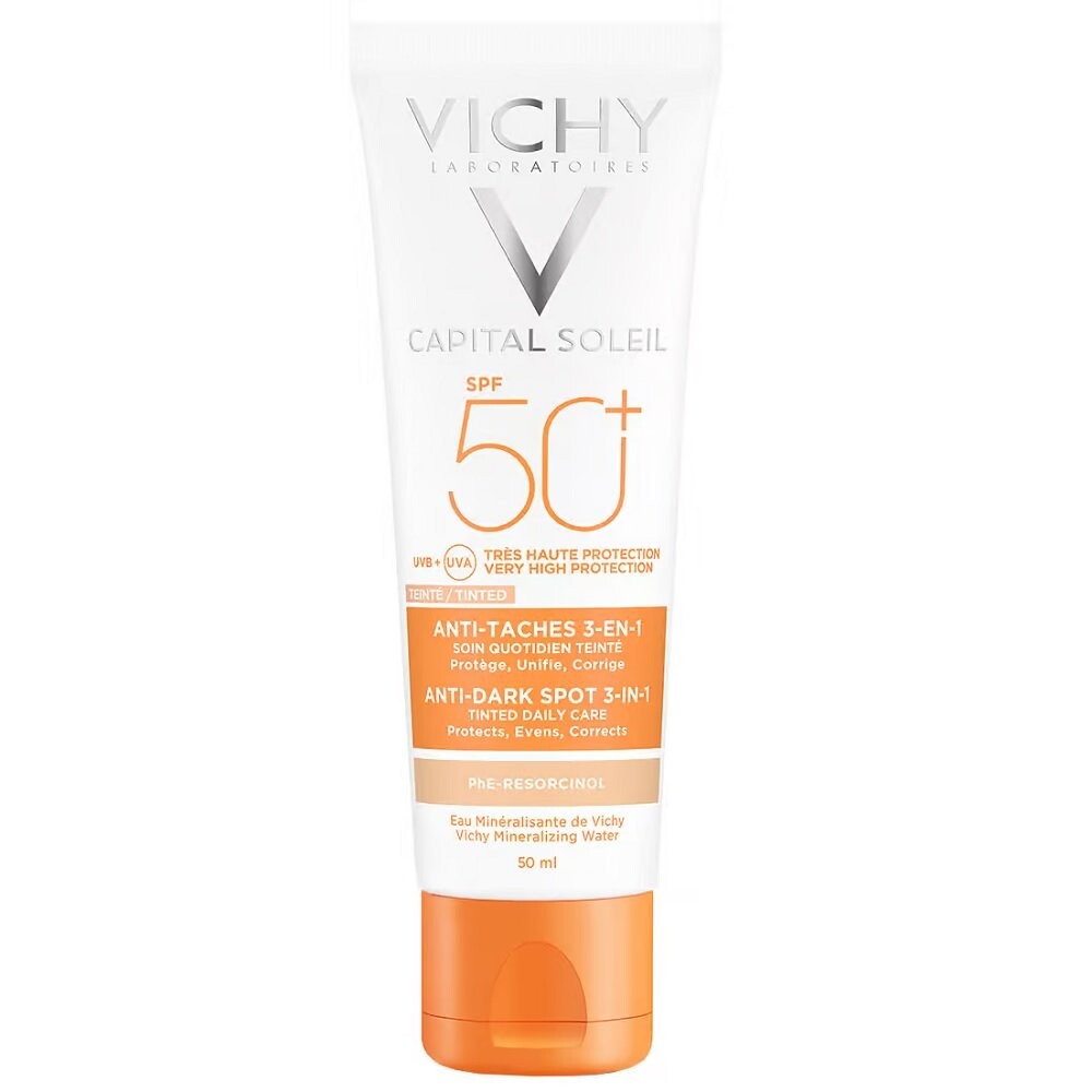 Vichy, Ideal Soleil Anti-Dark, крем-краска против обесцвечивания, SPF 50+, 50 мл
Vichy, Ideal Soleil Anti-Dark, крем-краска против обесцвечивания, SPF 50+, 50 мл