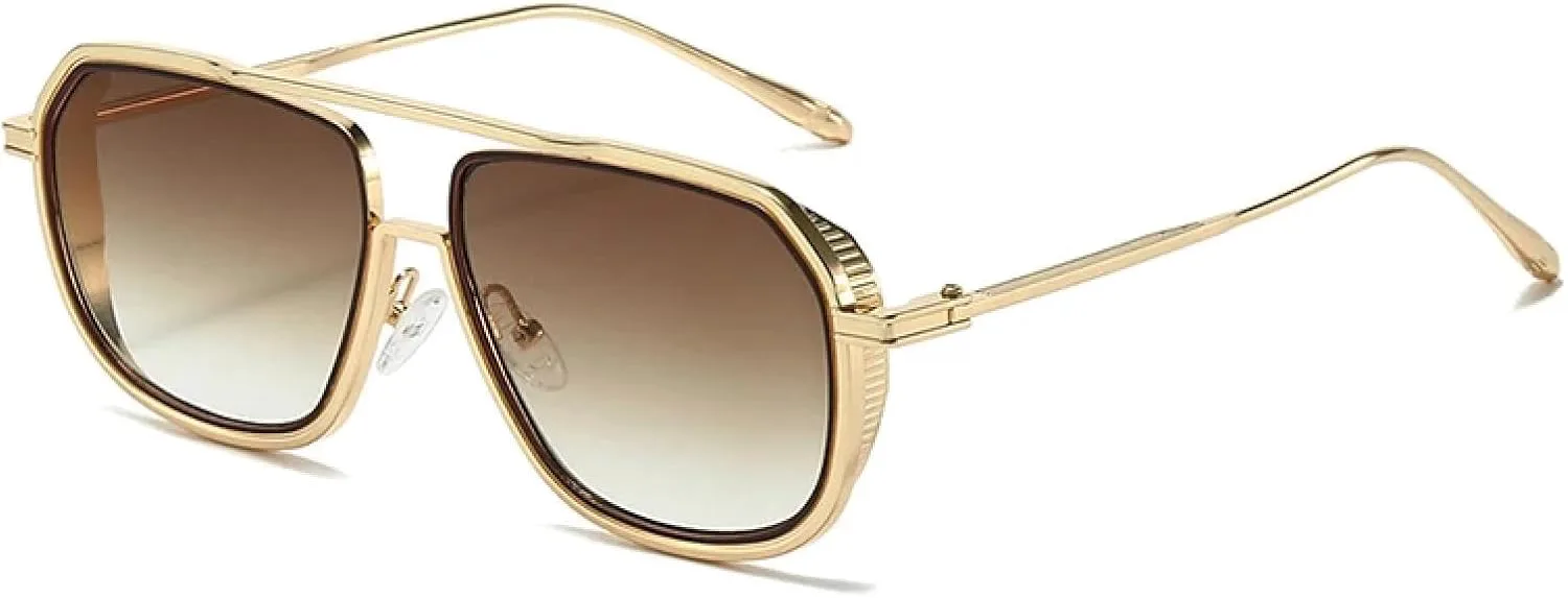 Мужские солнцезащитные очки из металла с градиентным затемнением, женские солнцезащитные очки в стиле панк с защитой от УФ-излучения UV400 DSVIGF, Golden Tea Gradient
Мужские солнцезащитные очки из металла с градиентным затемнением, женские солнцезащитные очки в стиле панк с защитой от УФ-излучения UV400 DSVIGF, Golden Tea Gradient