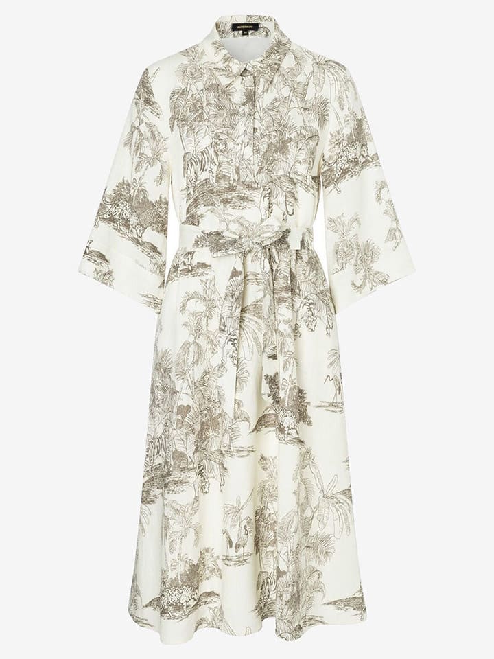 Платье-рубашка кремового/хаки цвета More & More
Платье-рубашка кремового/хаки цвета More & More