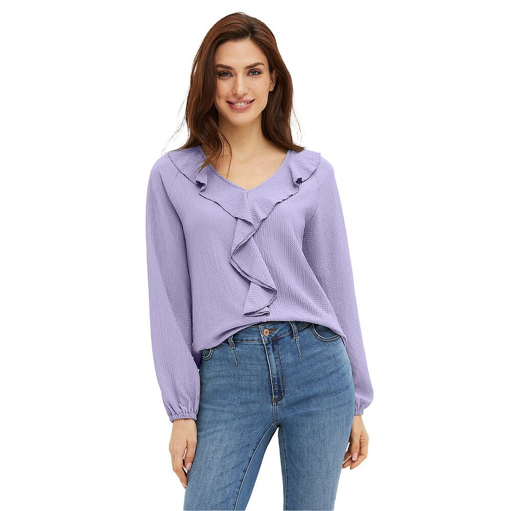 Женский вязаный топ Ellos больших размеров с v-образным вырезом с рюшами, цвет Lavender
Женский вязаный топ Ellos больших размеров с v-образным вырезом с рюшами, цвет Lavender