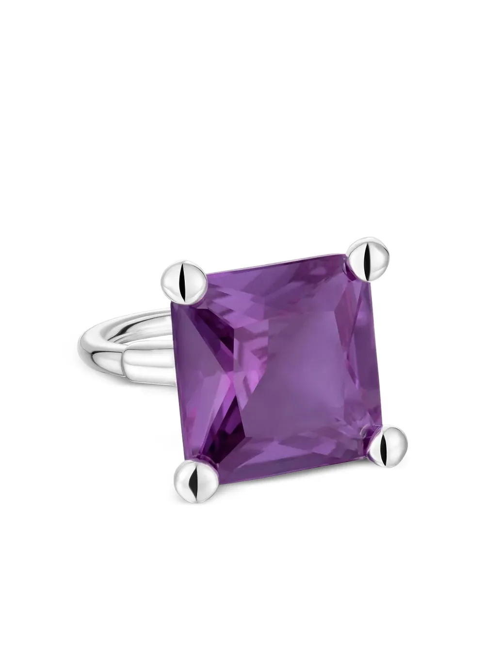 Кольцо с аметистом TOUS, серебряный 
Кольцо с аметистом TOUS, серебряный