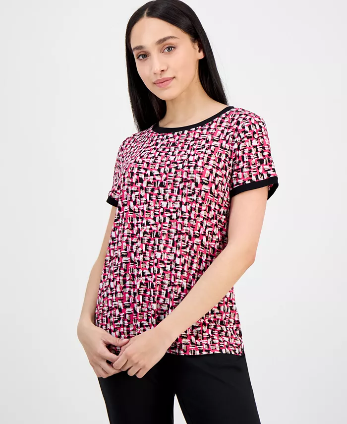 Блузка с коротким рукавом и принтом, сзади на пуговицах, модель Petite AK Anne Klein, розовый
Блузка с коротким рукавом и принтом, сзади на пуговицах, модель Petite AK Anne Klein, розовый