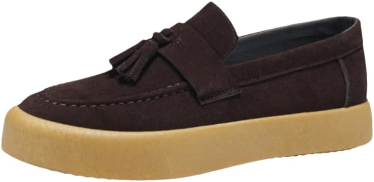 Мужские модные лоферы - с мелким носком, круглым каблуком, толстой подошвой, повседневные туфли с отделкой оборками. Подходят для любого сезона или для работы в офисе Hoalox, коричневый
Мужские модные лоферы - с мелким носком, круглым каблуком, толстой подошвой, повседневные туфли с отделкой оборками. Подходят для любого сезона или для работы в офисе Hoalox, коричневый