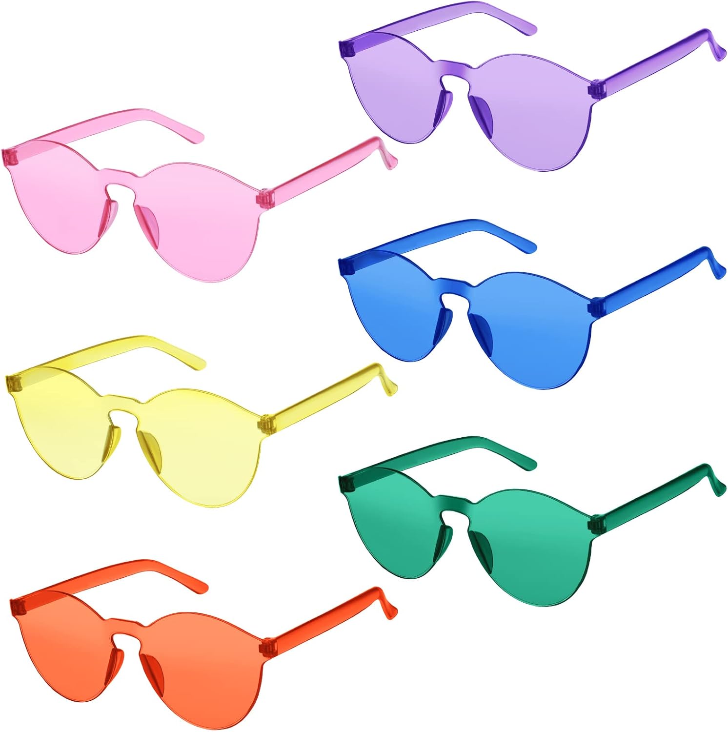 TOODOO 6 пар солнцезащитных очков без оправы, цветные, круглые, для вечеринок, прозрачные, конфетных цветов, ретро-очки без оправы (разные цвета), Orange, Pink, Light Yellow, Dark Blue, Purple and Green
TOODOO 6 пар солнцезащитных очков без оправы, цветные, круглые, для вечеринок, прозрачные, конфетных цветов, ретро-очки без оправы (разные цвета), Orange, Pink, Light Yellow, Dark Blue, Purple and Green